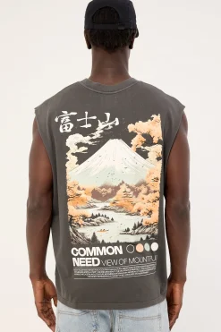 Fuji Muscle Tank Washed Black