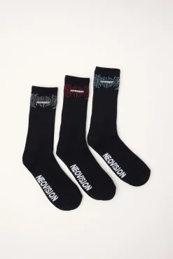 Fumes Sock 3 Pack Black