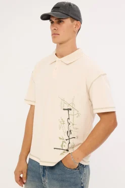 Funkshen Cropped Polo Shirt Cream