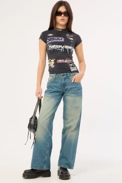 Fury Baby Tee Washed Black