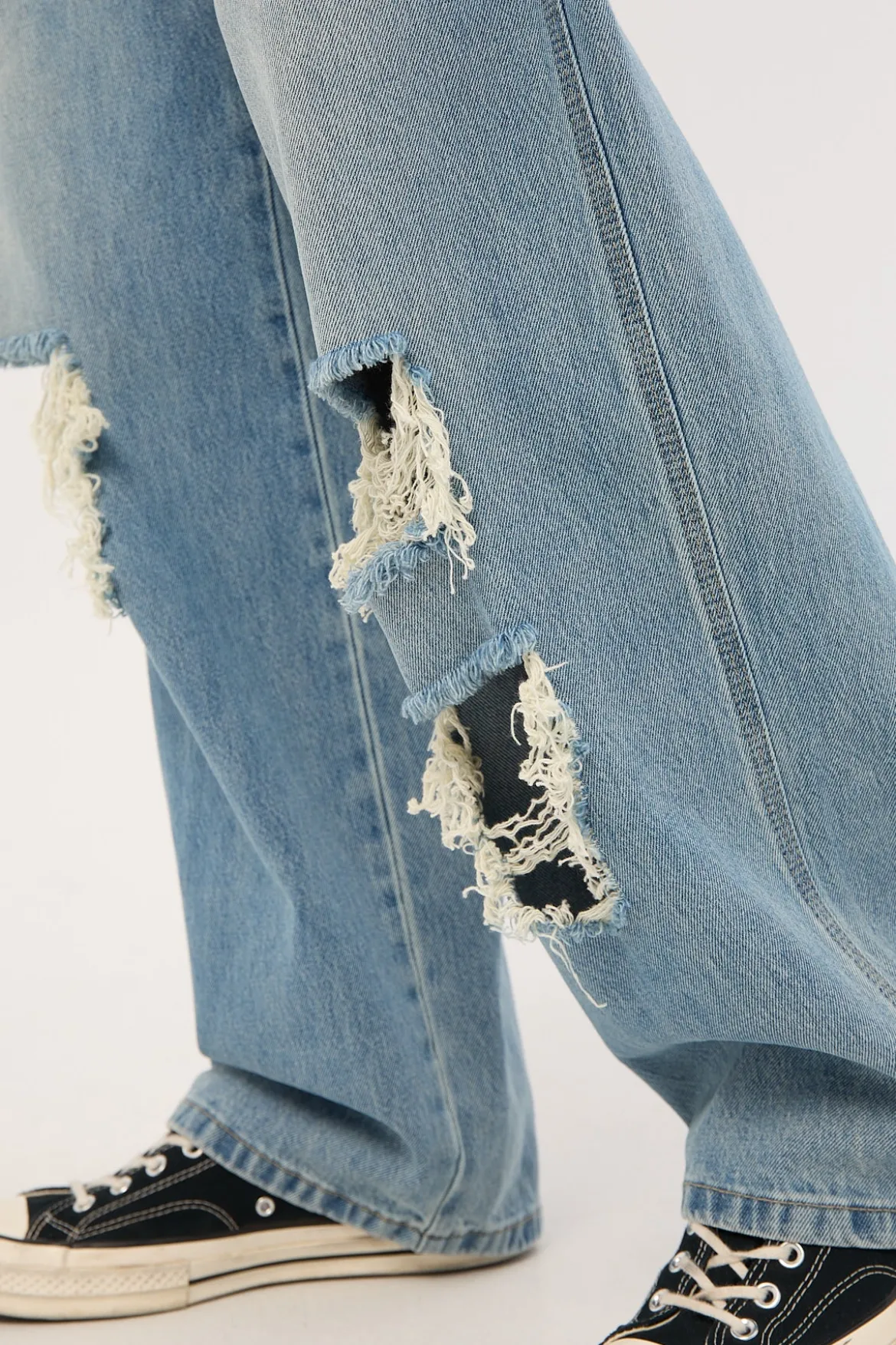 Future Behemoth Super Baggy Ripped Jean Faded Blue