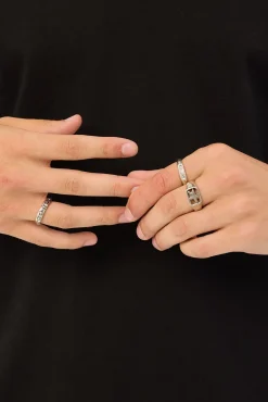 Galaxy Rings 3 Pack Brushed Silver