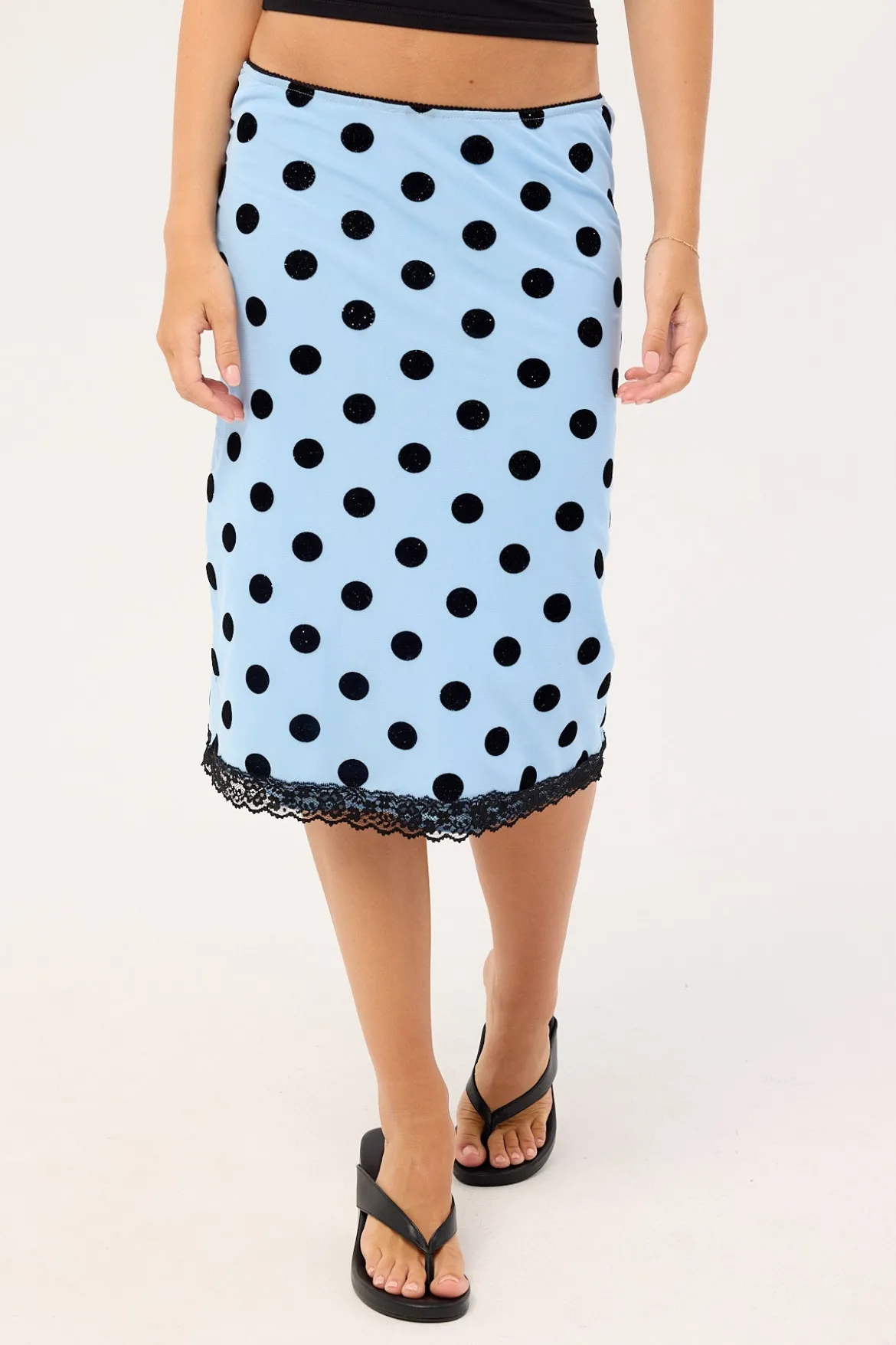Gamila Midi Skirt Polka Spce Blue Black