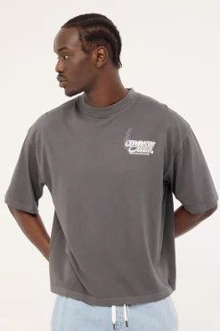 Garden Cropped Heavyweight Easy Tee Washed Black