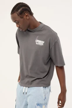 Garden Cropped Heavyweight Easy Tee Washed Black
