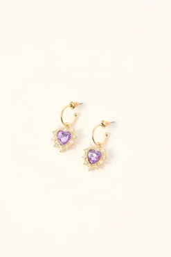 Gem Drop Earrings Gold