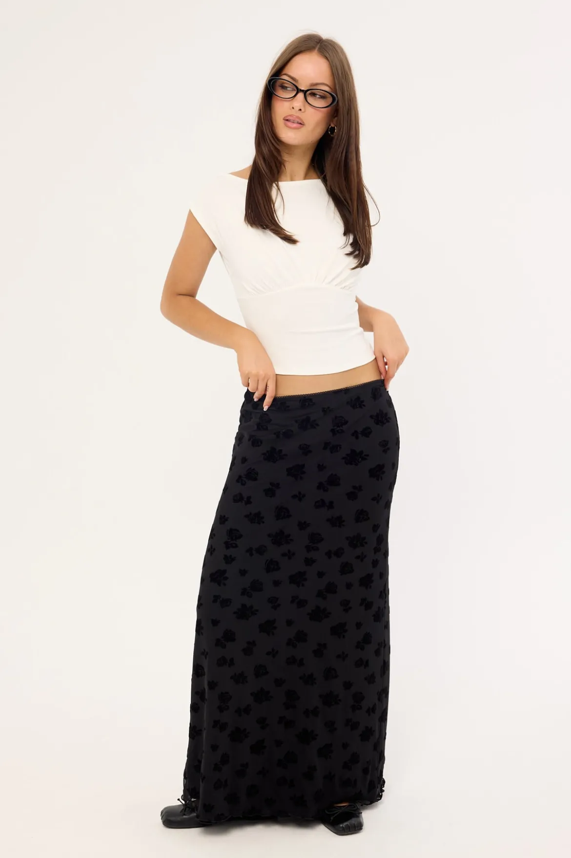 Gia Maxi Skirt Black