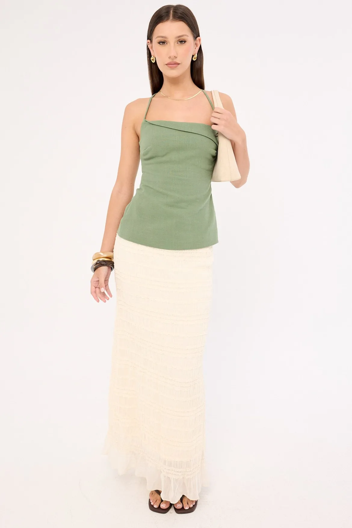 Ginny Fold Down Top Green