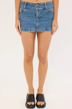 Glazed And Confused Micro Skirt Sky High Blue