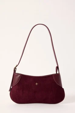 Glinda Mini Shoulder Bag Berry Suede