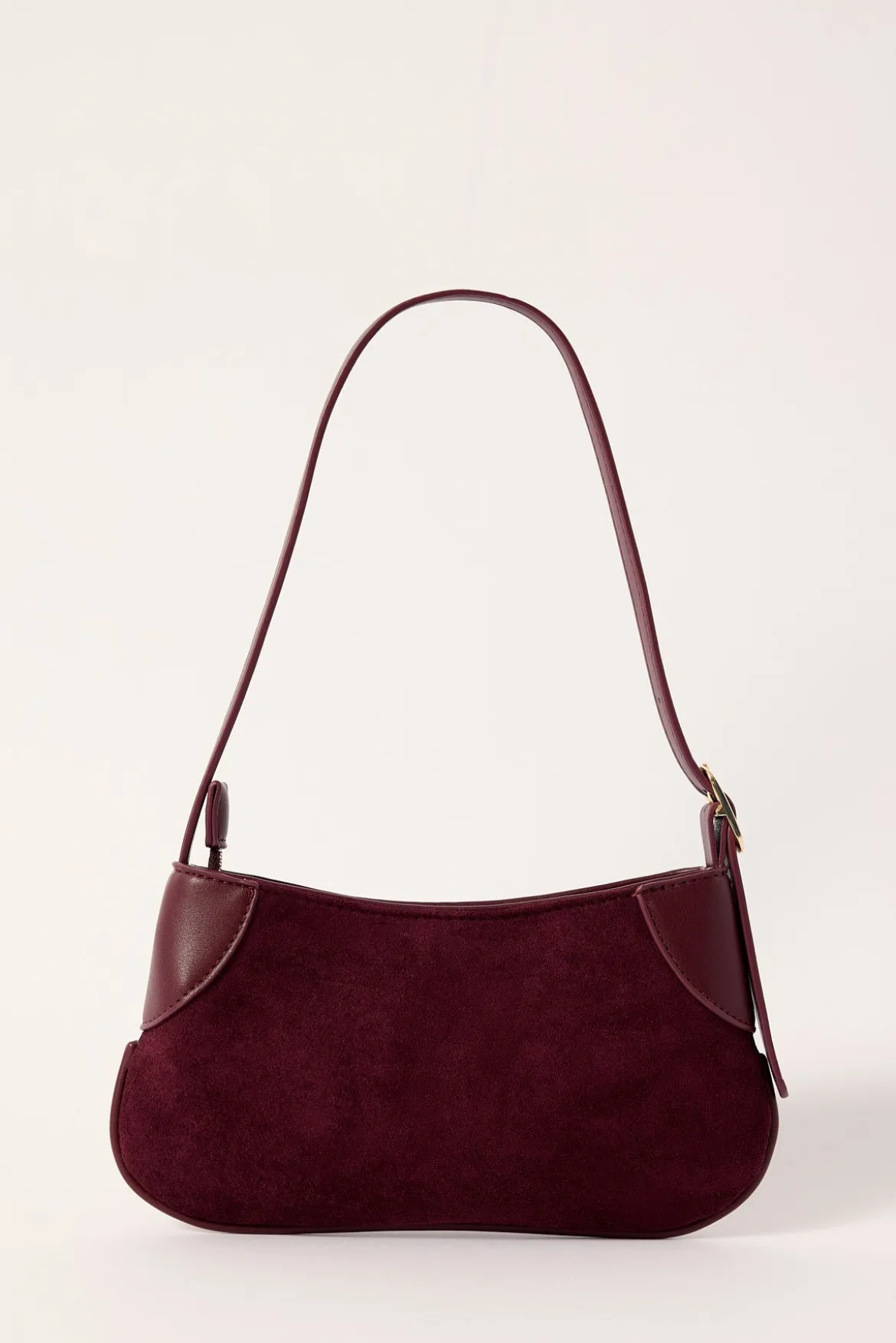 Glinda Mini Shoulder Bag Berry Suede