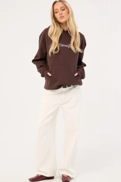 Glint Relaxed Hoodie Coffee