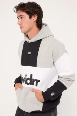 Global Panel Hood Sweat Black/Grey Marle