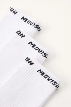Globe Sock 3 Pack White