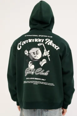 Golfing Boxy Hoodie Dark Green