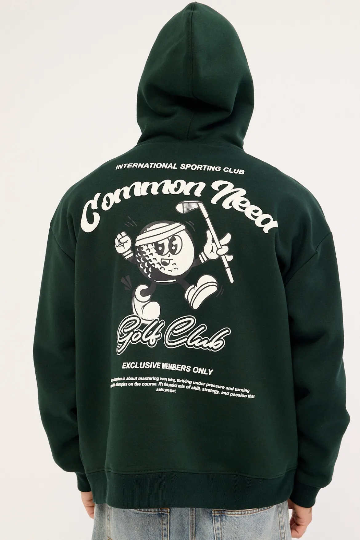 Golfing Boxy Hoodie Dark Green