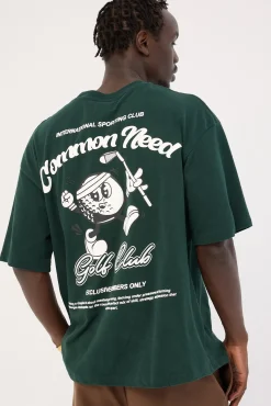 Golfing Brushed Easy Tee Dark Green
