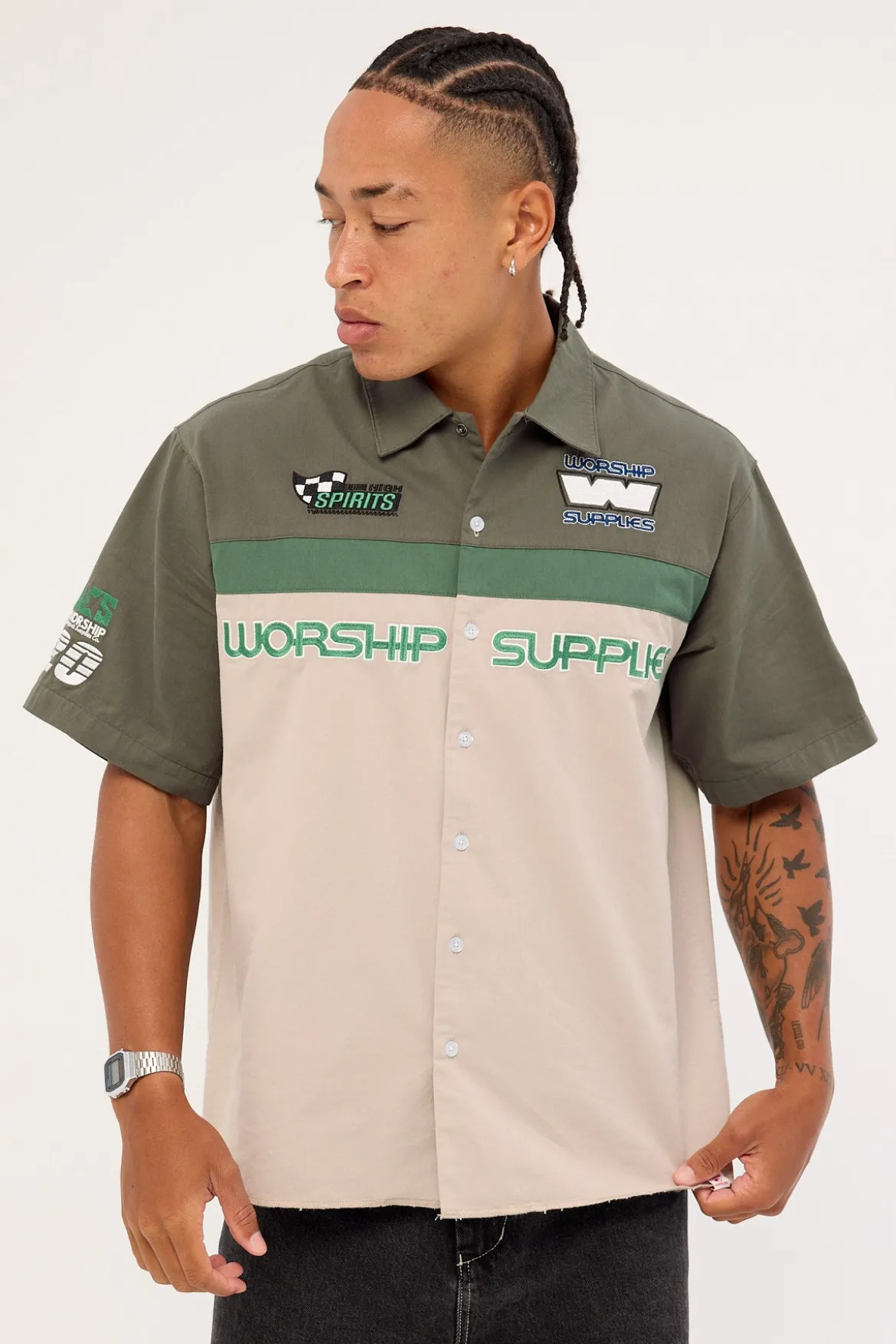 Grand Prix Short Sleeve Shirt Worn Black