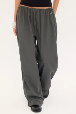 Gravex Nylon Wide Leg Pant Khaki Green
