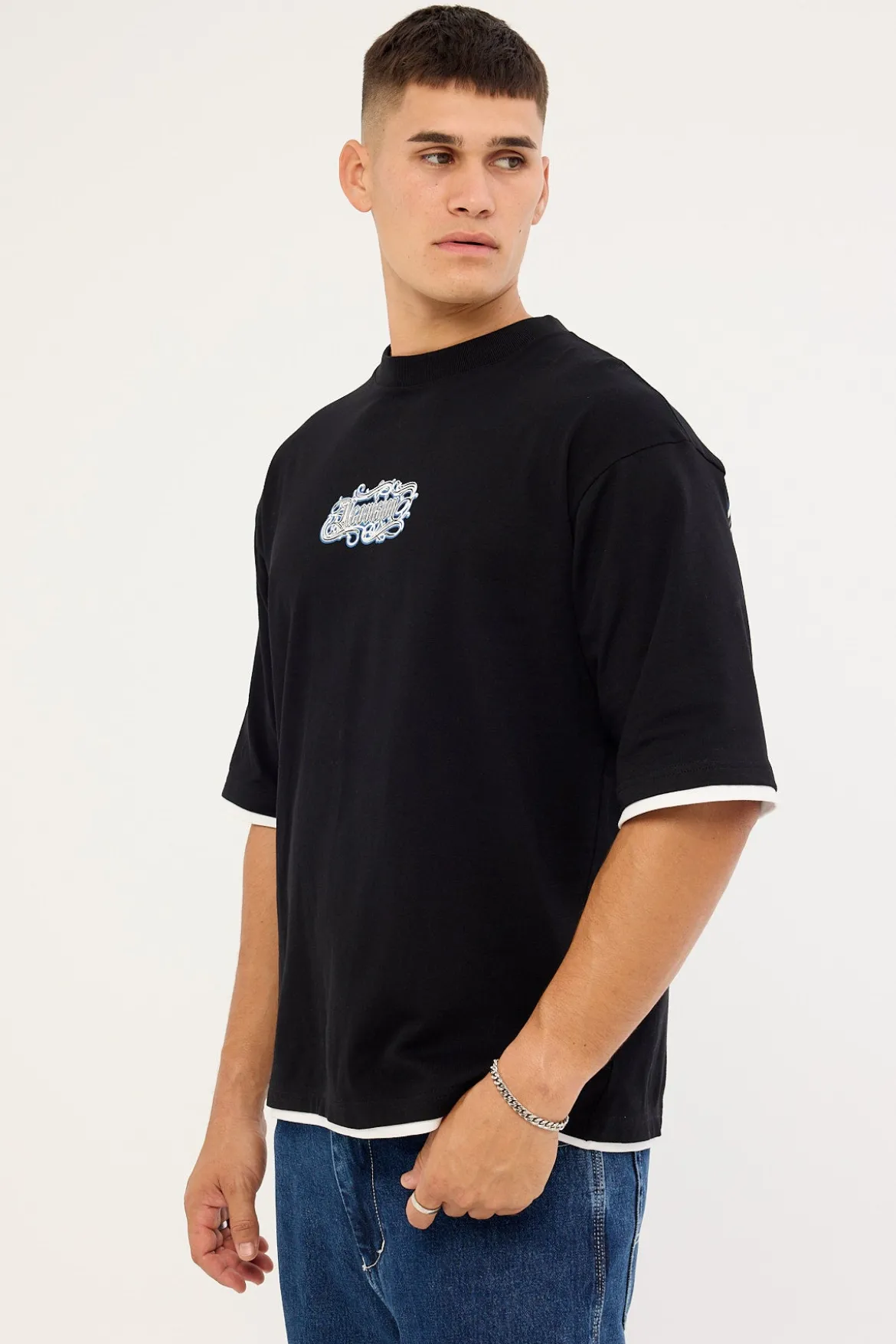 Grime Street Super Heavy Tee Black