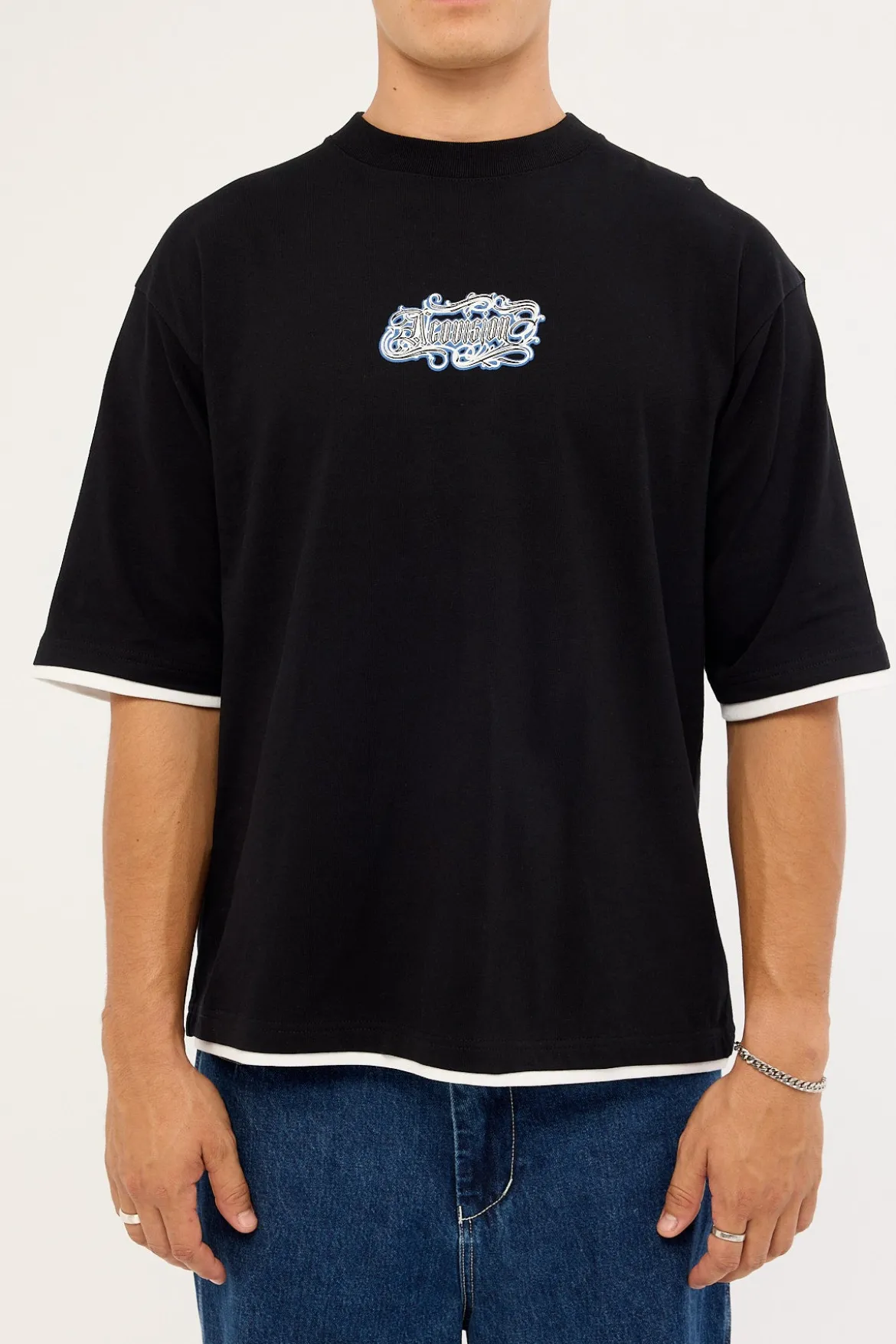 Grime Street Super Heavy Tee Black