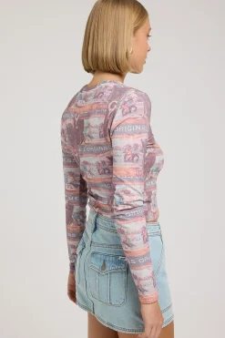 Guess Cargo Denim Skirt GO Tinted Light Wash