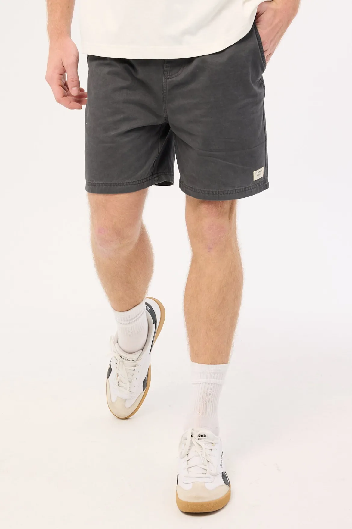 Habitat Elastic Waist Short Washed Steel