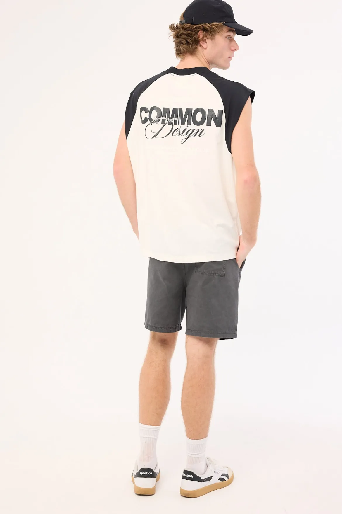 Habitat Elastic Waist Short Washed Steel