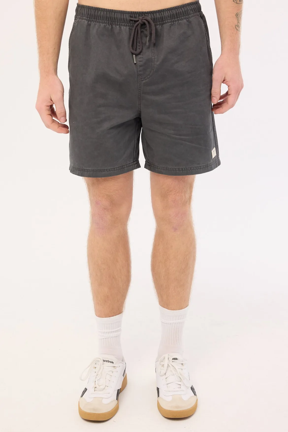 Habitat Elastic Waist Short Washed Steel