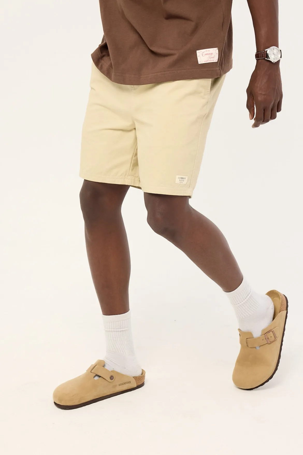Habitat Elastic Waist Short Washed Off White
