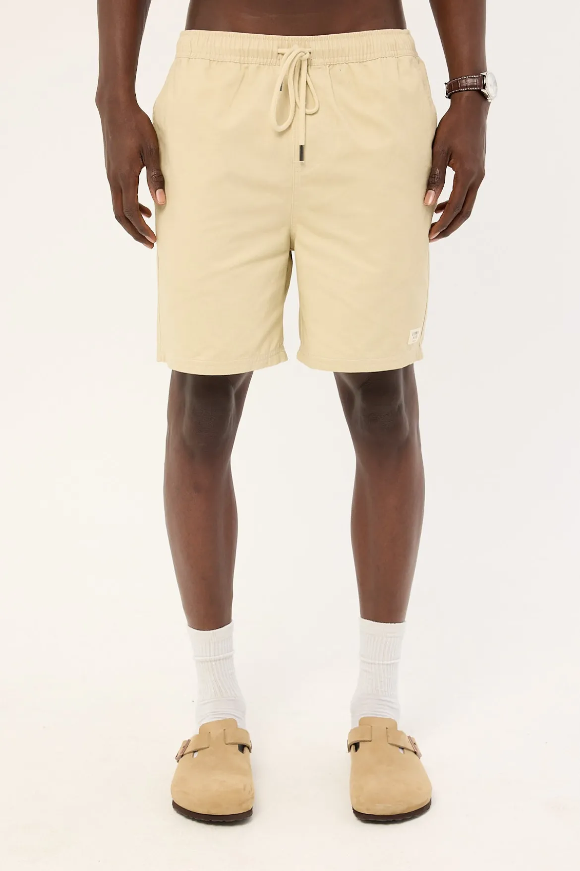 Habitat Elastic Waist Short Washed Off White