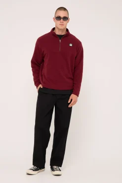 Half Zip Crew Burgundy