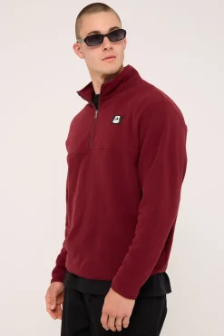 Half Zip Crew Burgundy