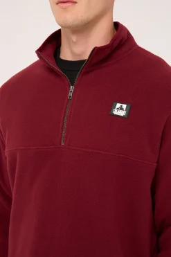Half Zip Crew Burgundy