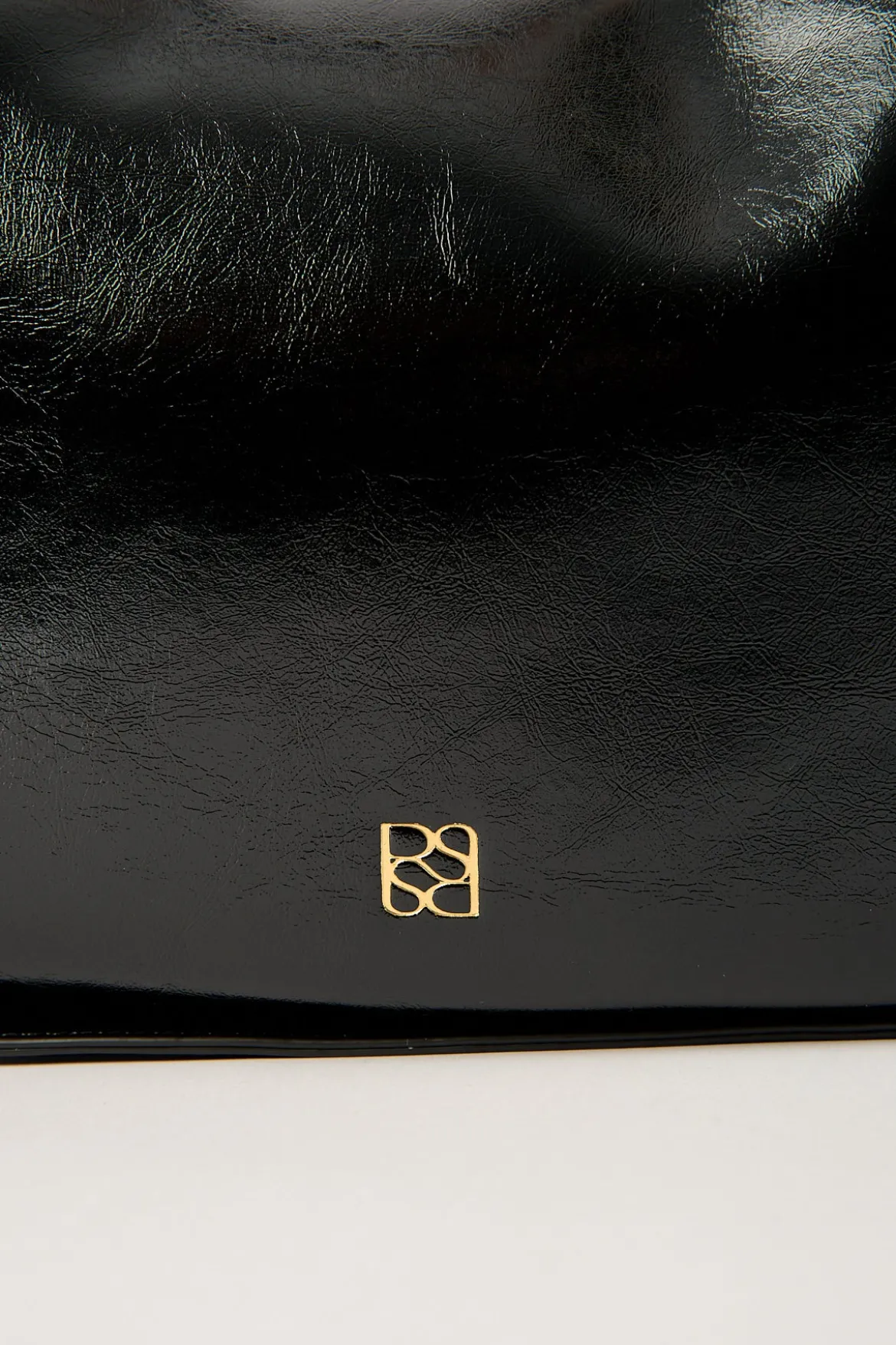 Halo Crescent Handbag Black