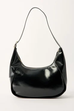 Halo Crescent Handbag Black
