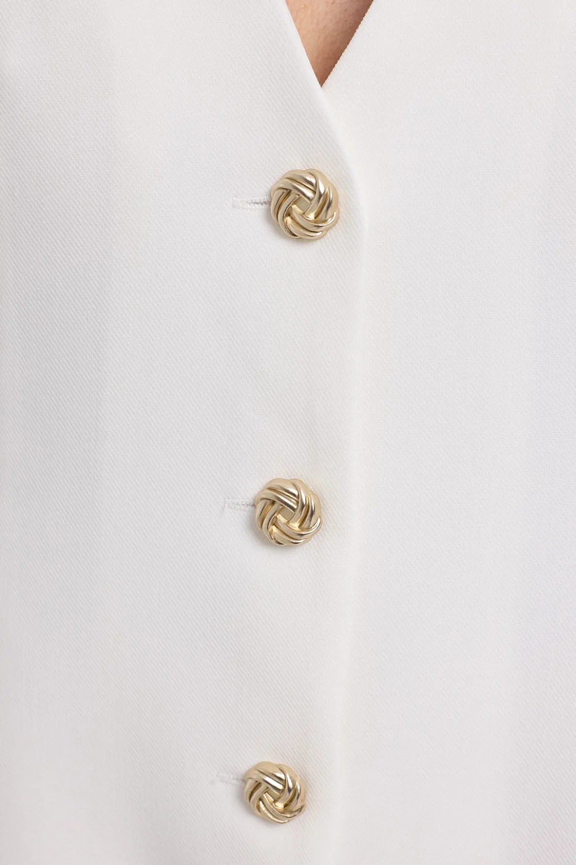 Halter Suiting Vest Mini Dress White
