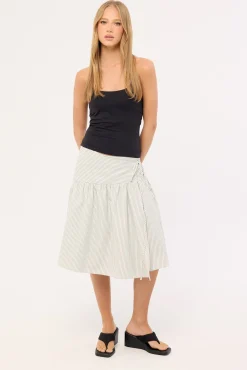 Halter Tie Recycled Tank Top Black