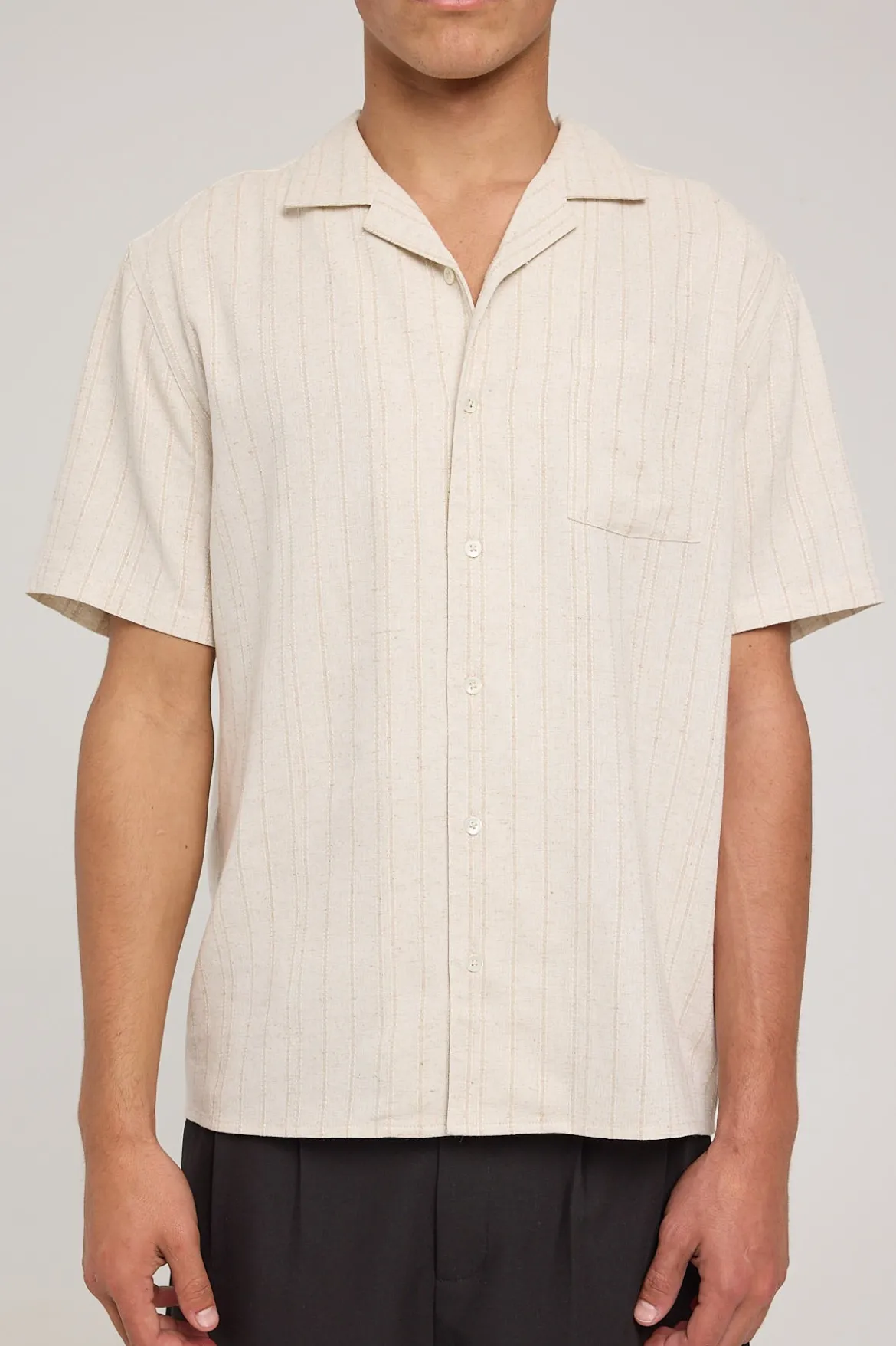 Hampton Resort Shirt Natural Stripe
