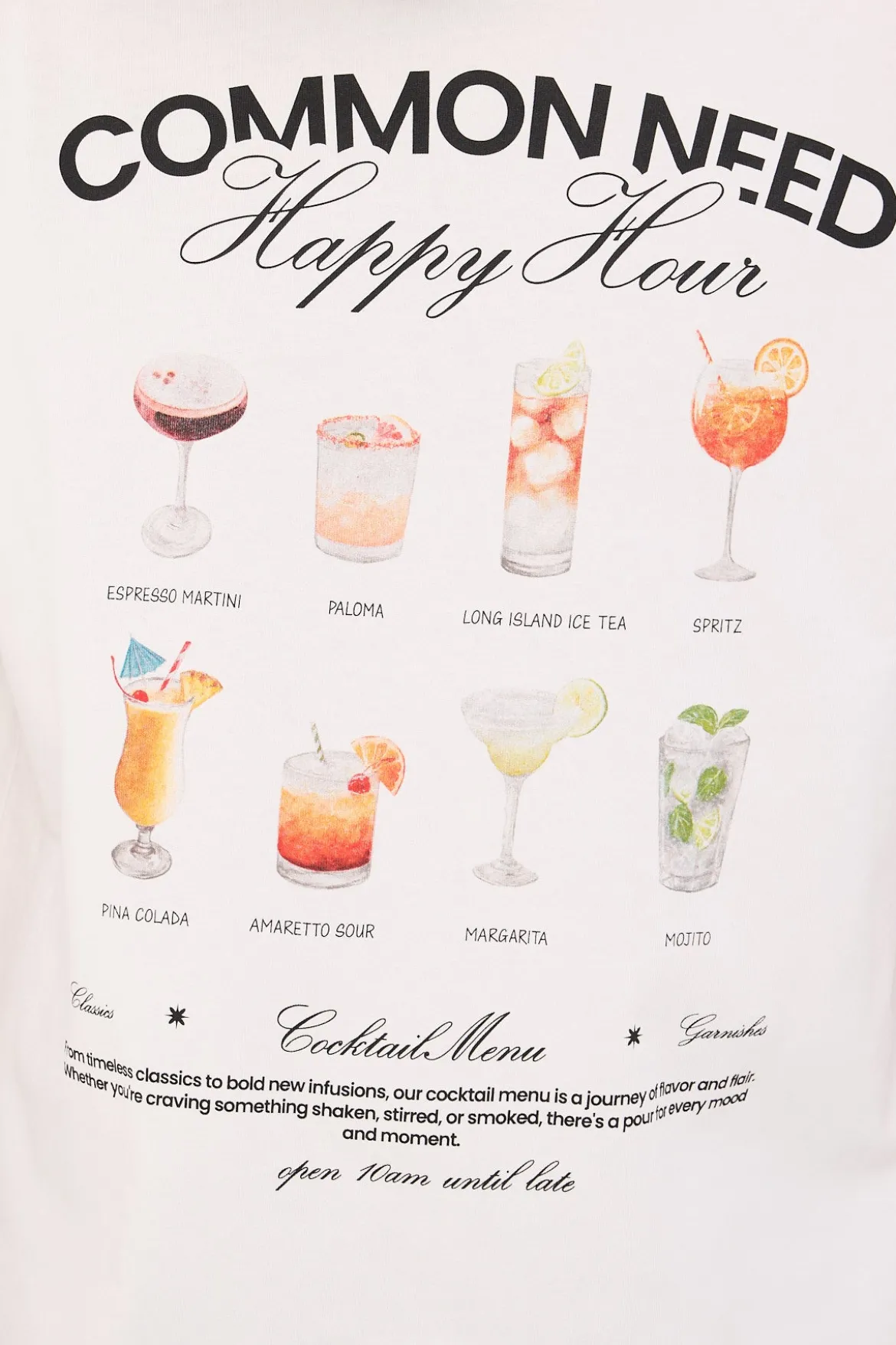 Happy Hour Heavyweight Easy Tee White