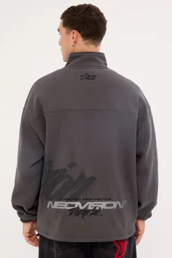 Havok Elastic Quarter Zip Crew Ash Black