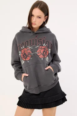 Hawk Relaxed Hoodie Washed Black