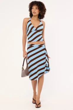 Haya Top Retro Stripe Blue