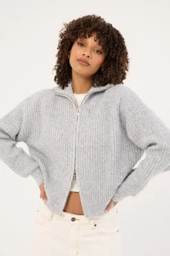 Haze Zip Jumper Stone