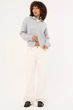 Haze Zip Jumper Stone