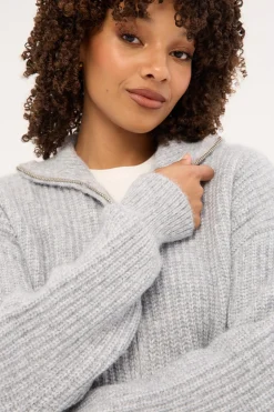 Haze Zip Jumper Stone