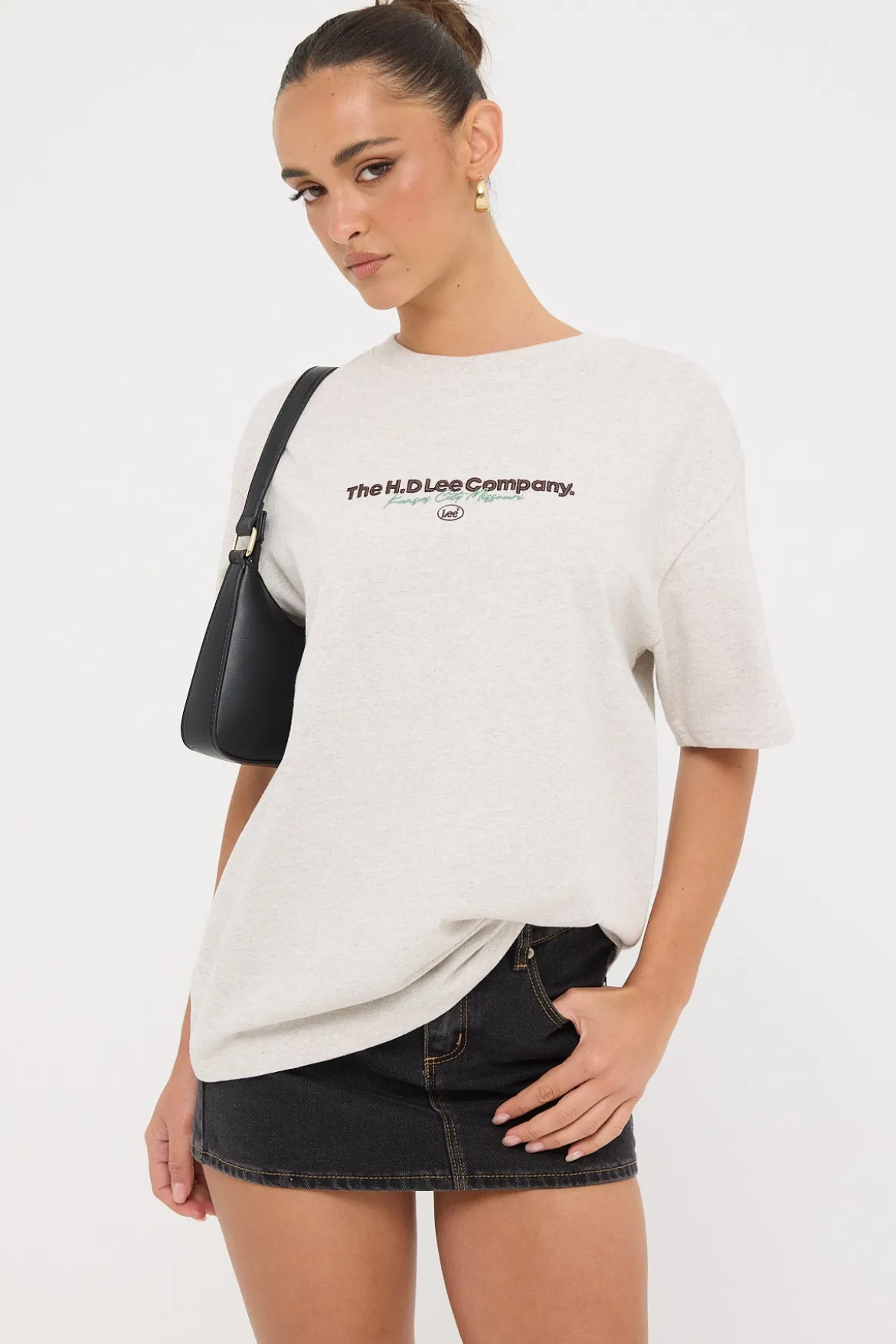 H.D. Lee Baggy Tee Grey Marle