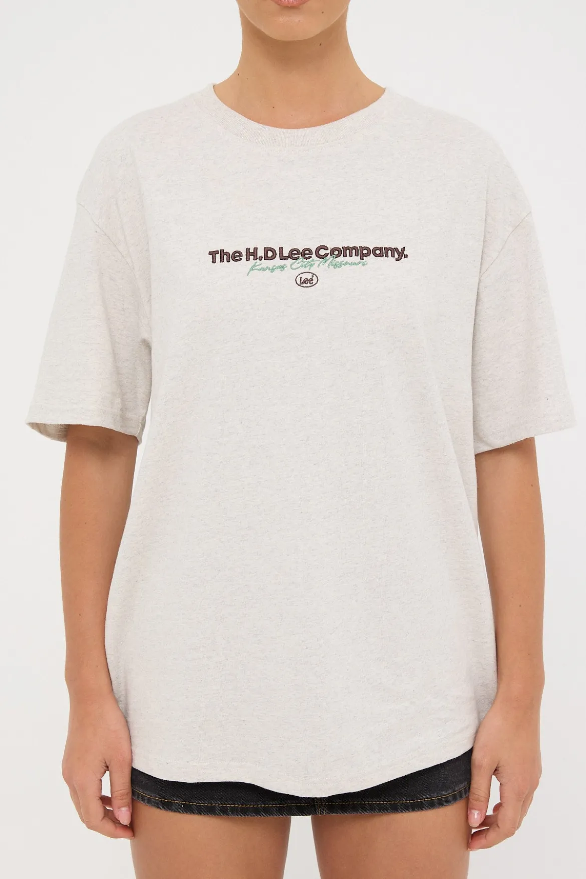 H.D. Lee Baggy Tee Grey Marle