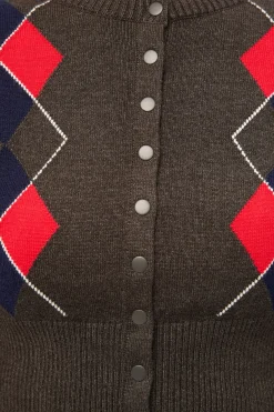Head In The Clouds Grey Argyle