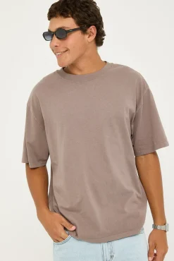 Heavy Faded Minus Tee Faded Coal